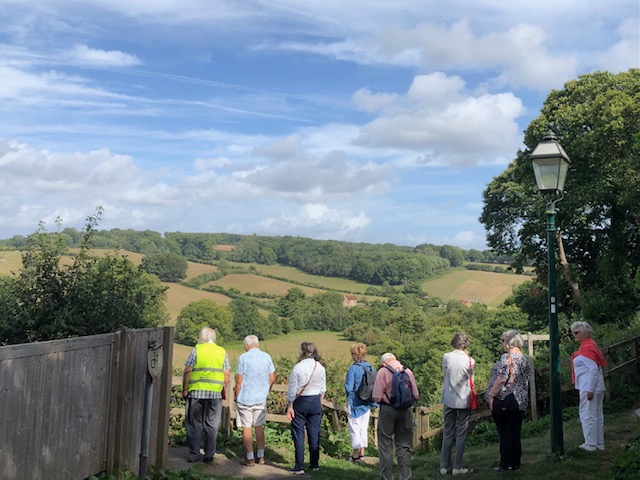 Local History Group Petworth tour looking out toward Shimmings Valley August 25