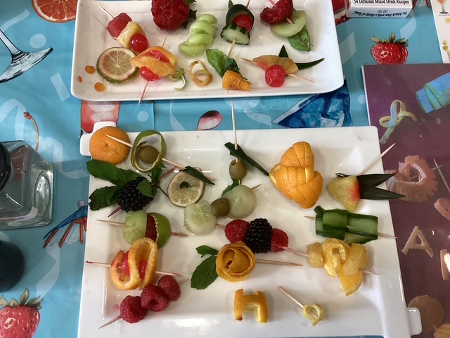 Fruit display for Cocktails and Mocktails Group